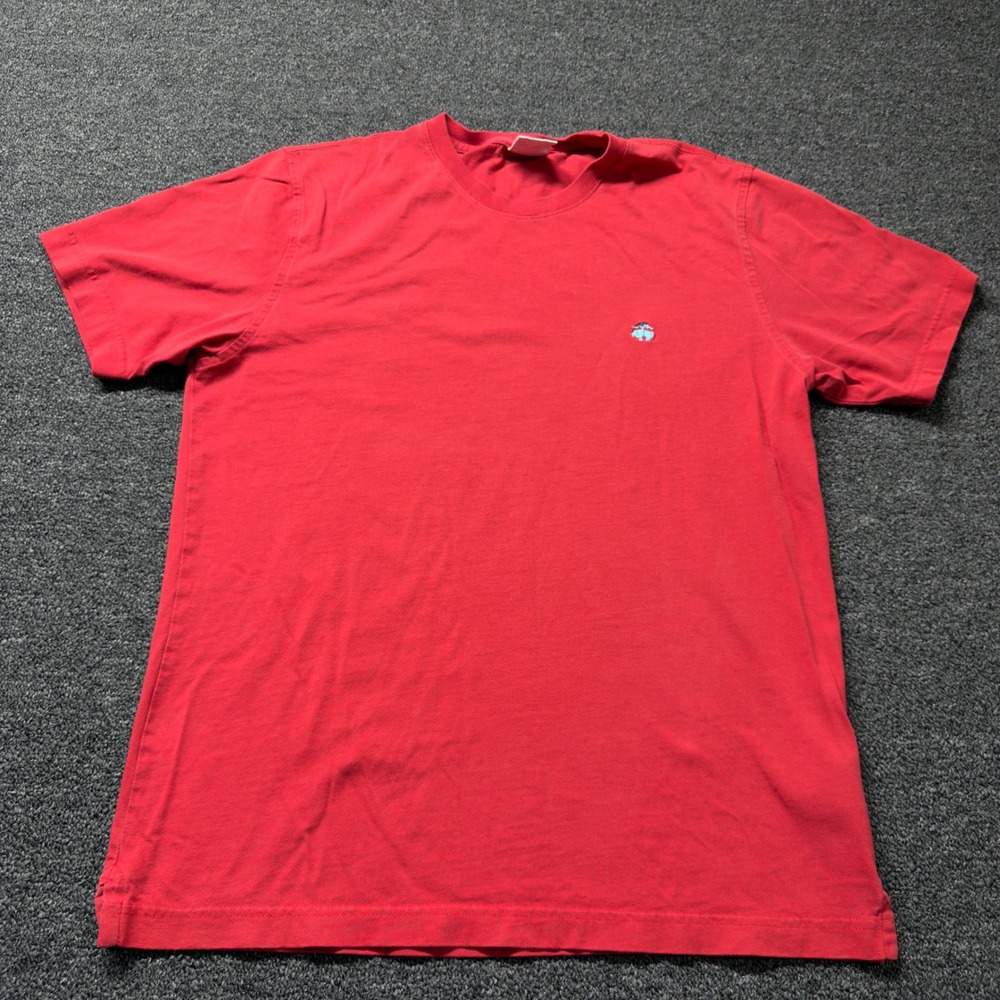 Brooks Brothers 346 Mens Red Cotton Short Sleeve Golden Fleece Logo T-Shirt M